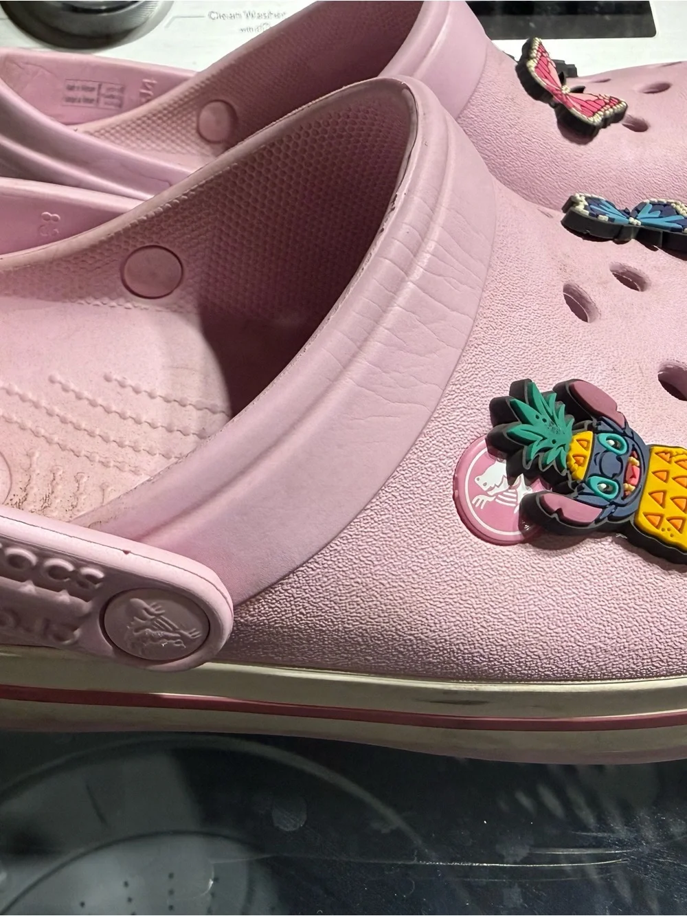 CROCS Kids Light Pink Clogs with Playful Charms